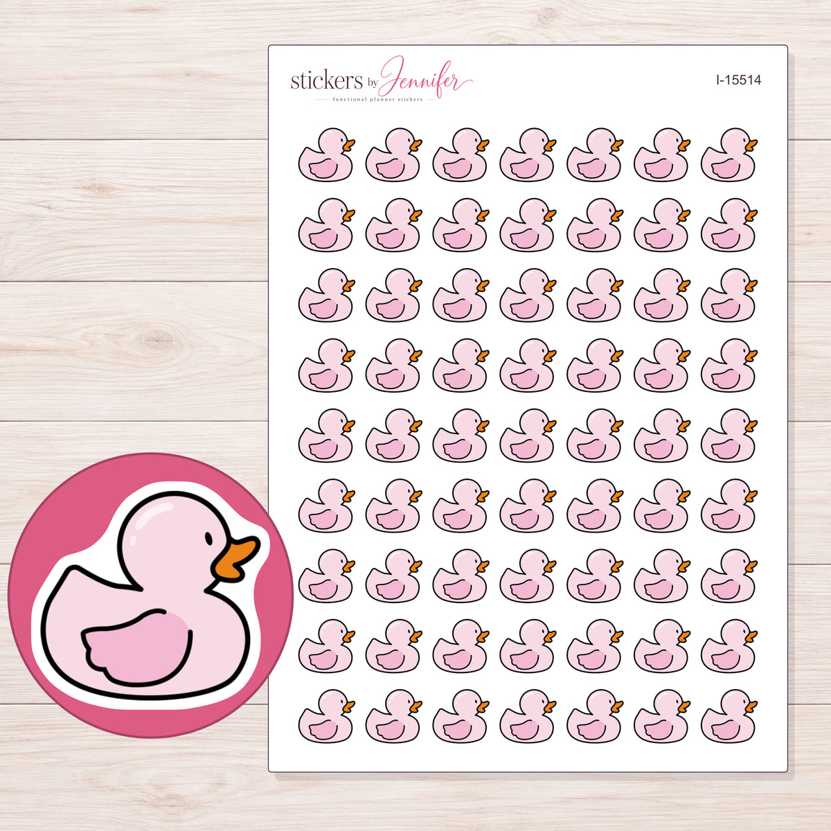 I-15514 planner sticker sheet with enlarged sticker detail