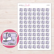 I-15519 planner sticker sheet with enlarged sticker detail