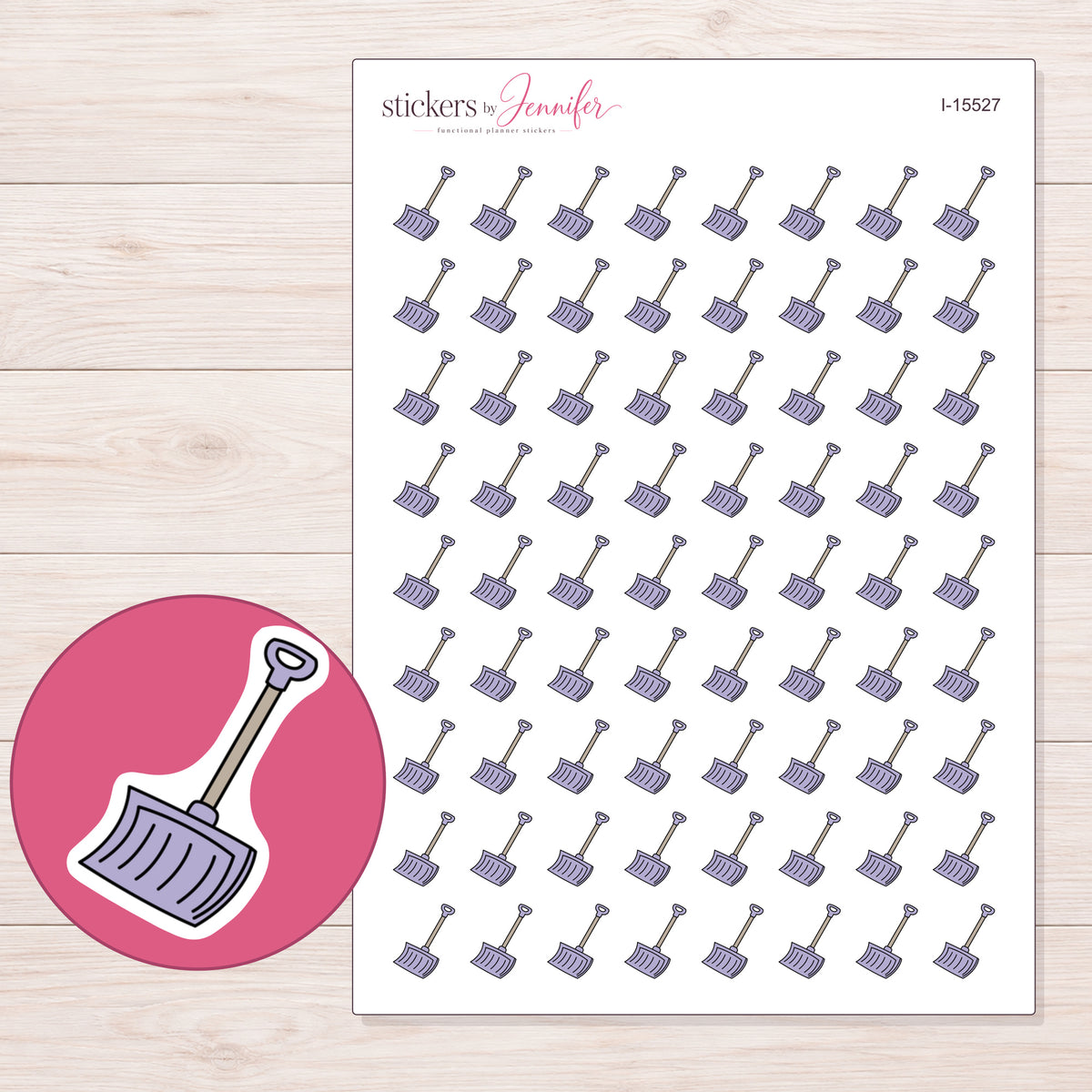 I-15527 planner sticker sheet with enlarged sticker detail