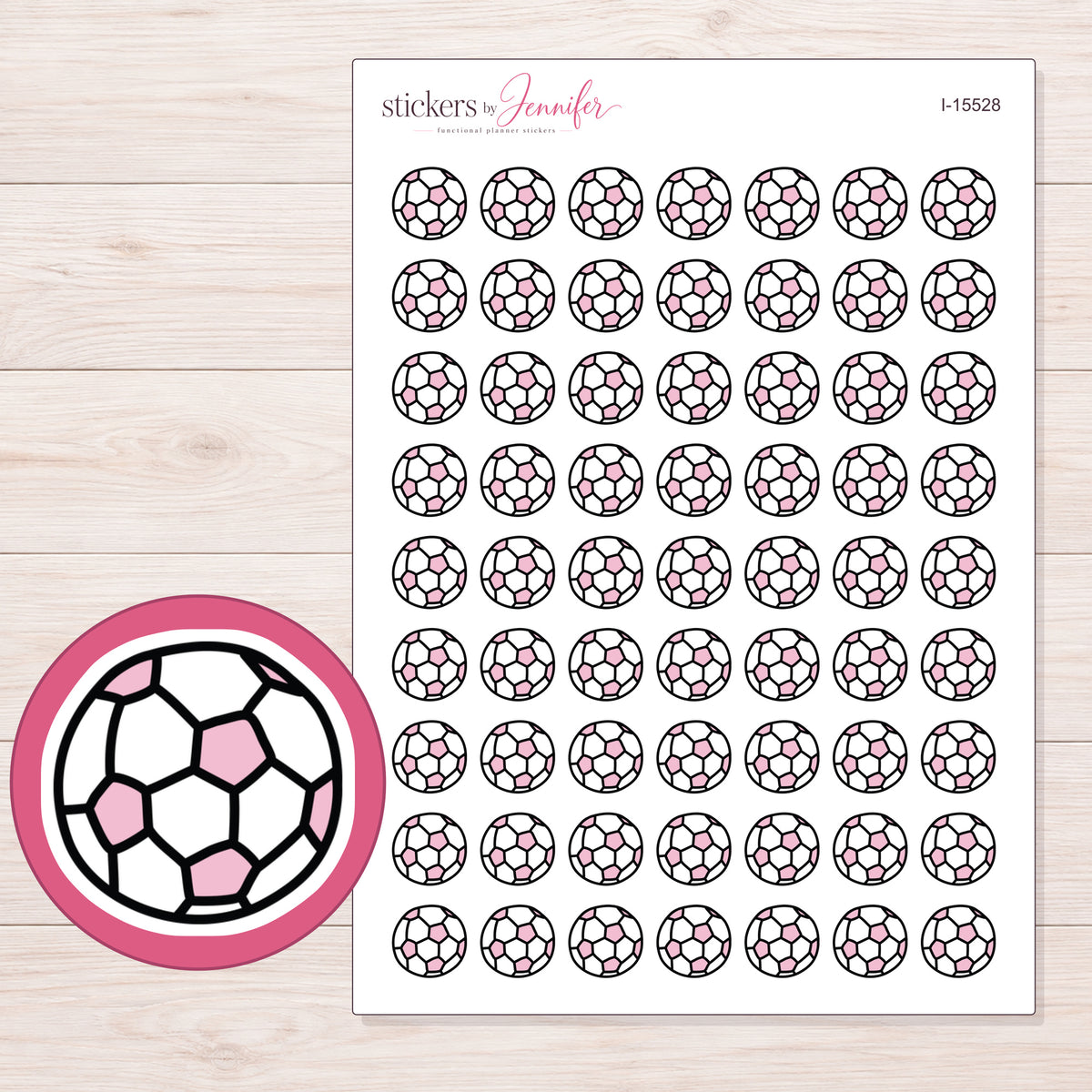 I-15528 planner sticker sheet with enlarged sticker detail
