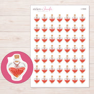 I-15555 planner sticker sheet with enlarged sticker detail