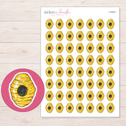 I-15572 planner sticker sheet with enlarged sticker detail
