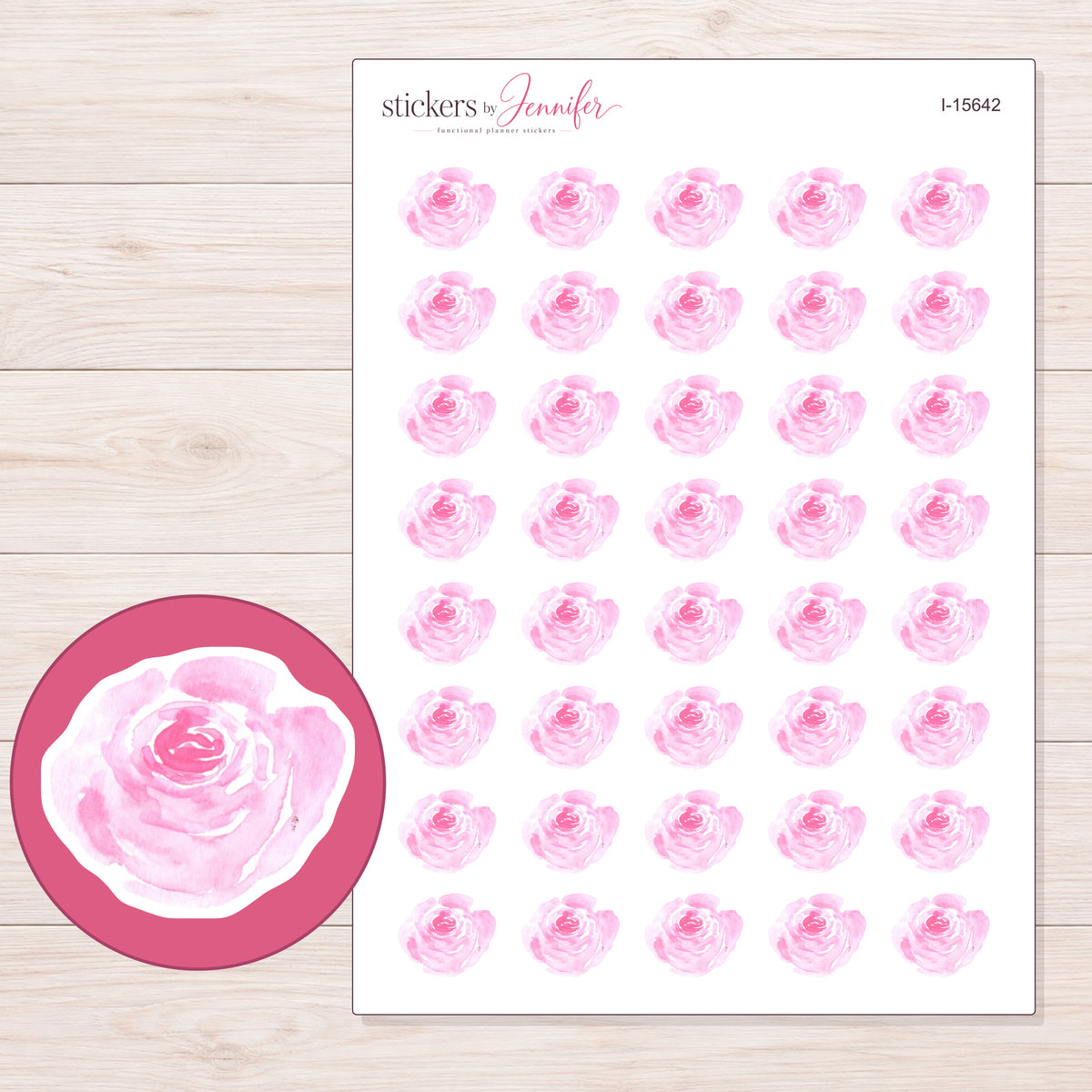 I-15642 planner sticker sheet with enlarged sticker detail