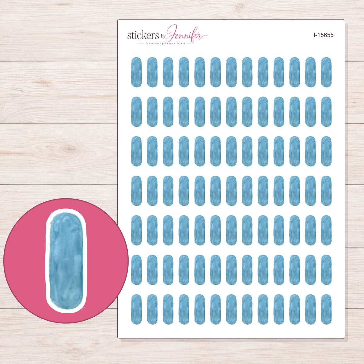 I-15655 planner sticker sheet with enlarged sticker detail