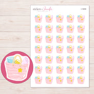I-15658 planner sticker sheet with enlarged sticker detail