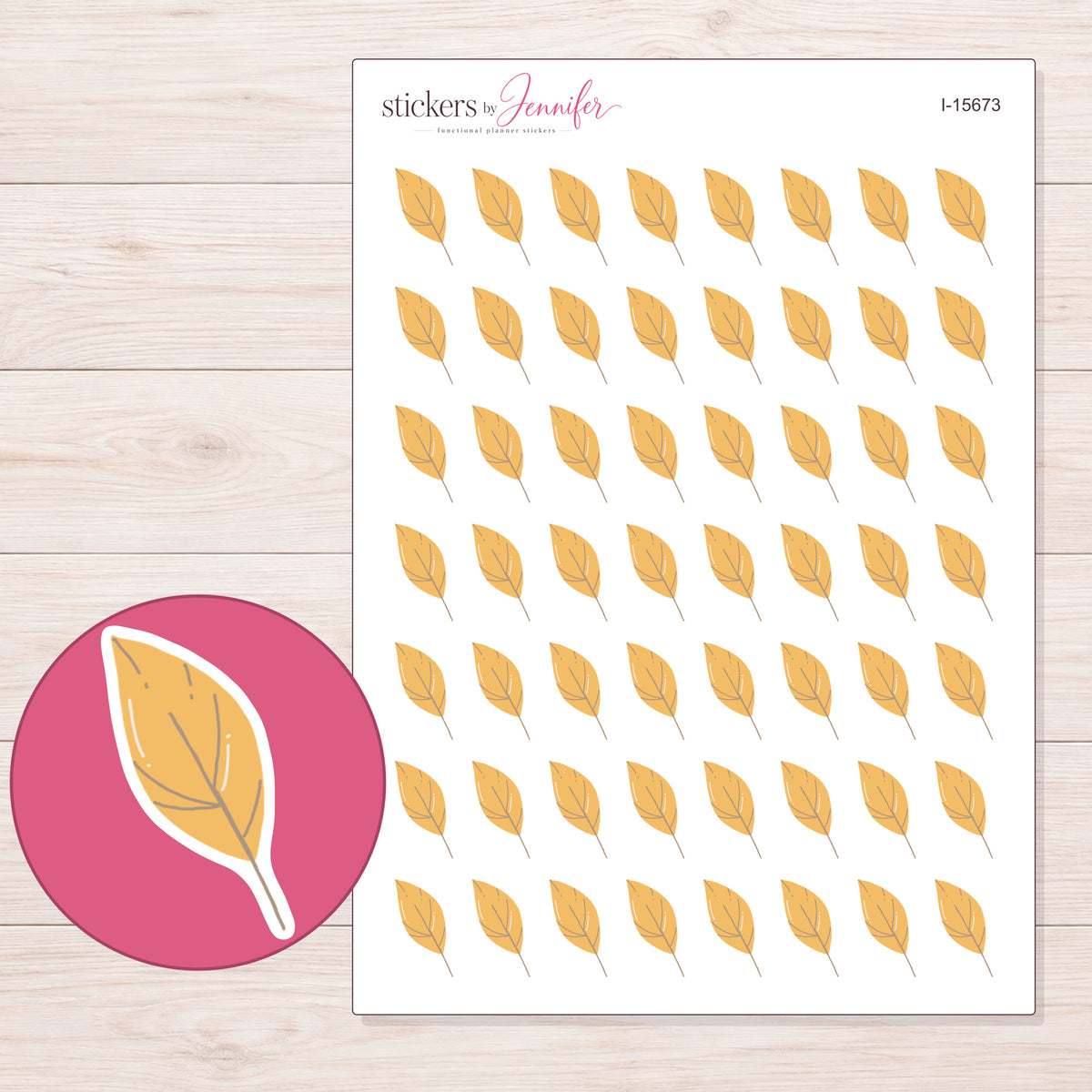 I-15673 planner sticker sheet with enlarged sticker detail