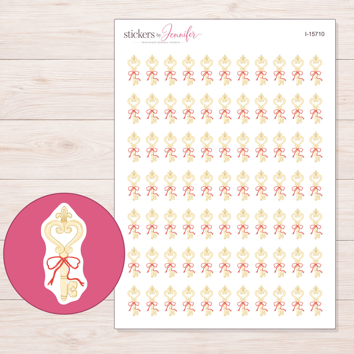 I-15710 planner sticker sheet with enlarged sticker detail