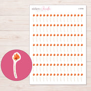 I-15759 planner sticker sheet with enlarged sticker detail
