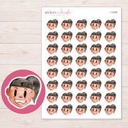 I-15766 planner sticker sheet with enlarged sticker detail