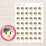 I-15805 planner sticker sheet with enlarged sticker detail