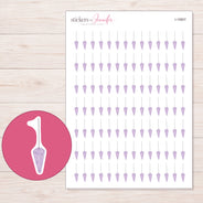 I-15807 planner sticker sheet with enlarged sticker detail