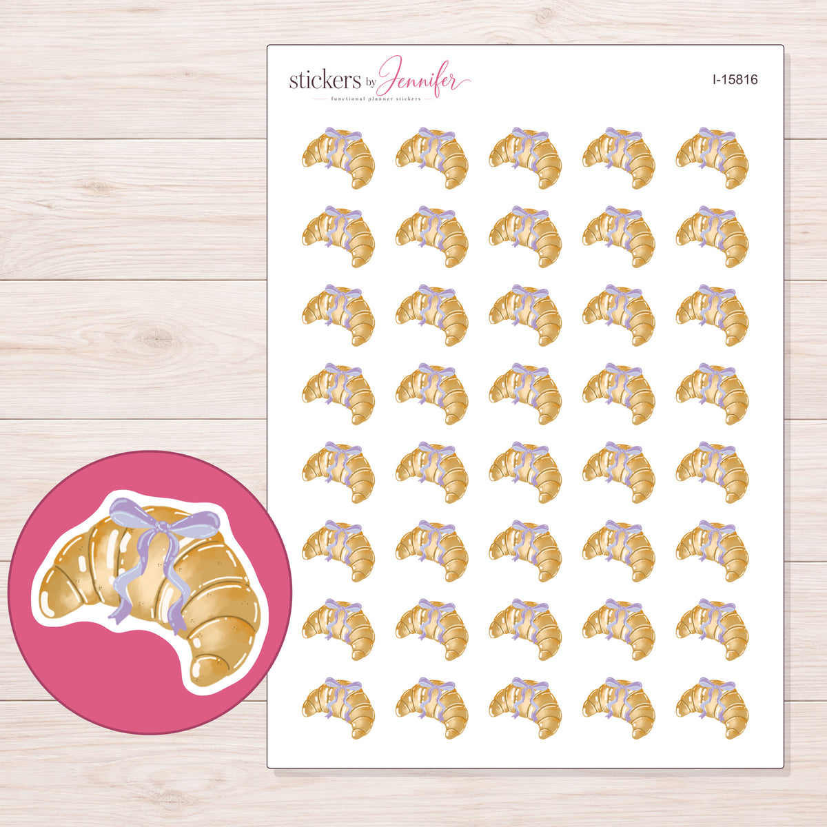 I-15816 planner sticker sheet with enlarged sticker detail