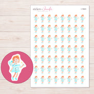 I-15823 planner sticker sheet with enlarged sticker detail