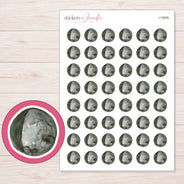 I-15828 planner sticker sheet with enlarged sticker detail