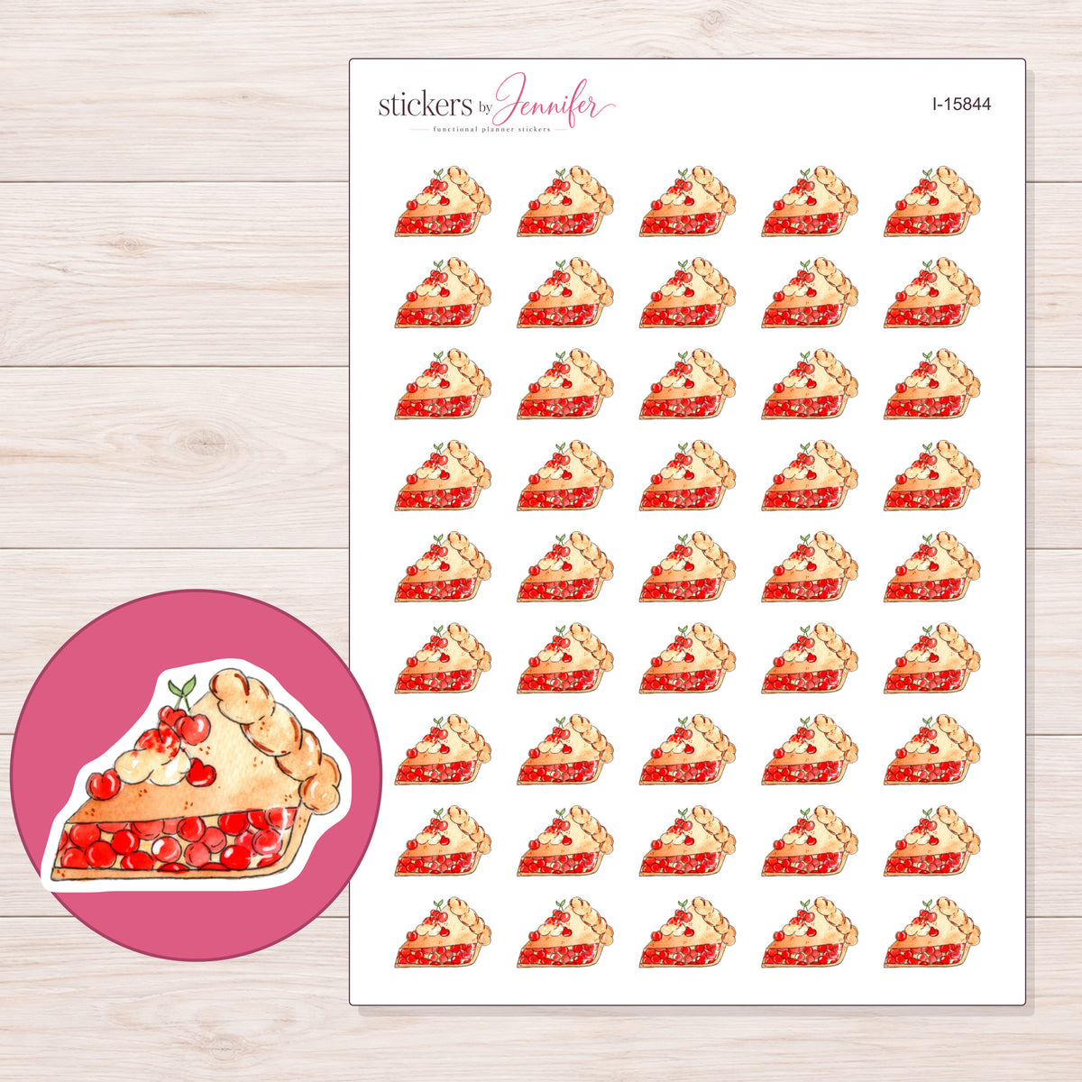 I-15844 planner sticker sheet with enlarged sticker detail