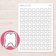 I-15850 planner sticker sheet with enlarged sticker detail