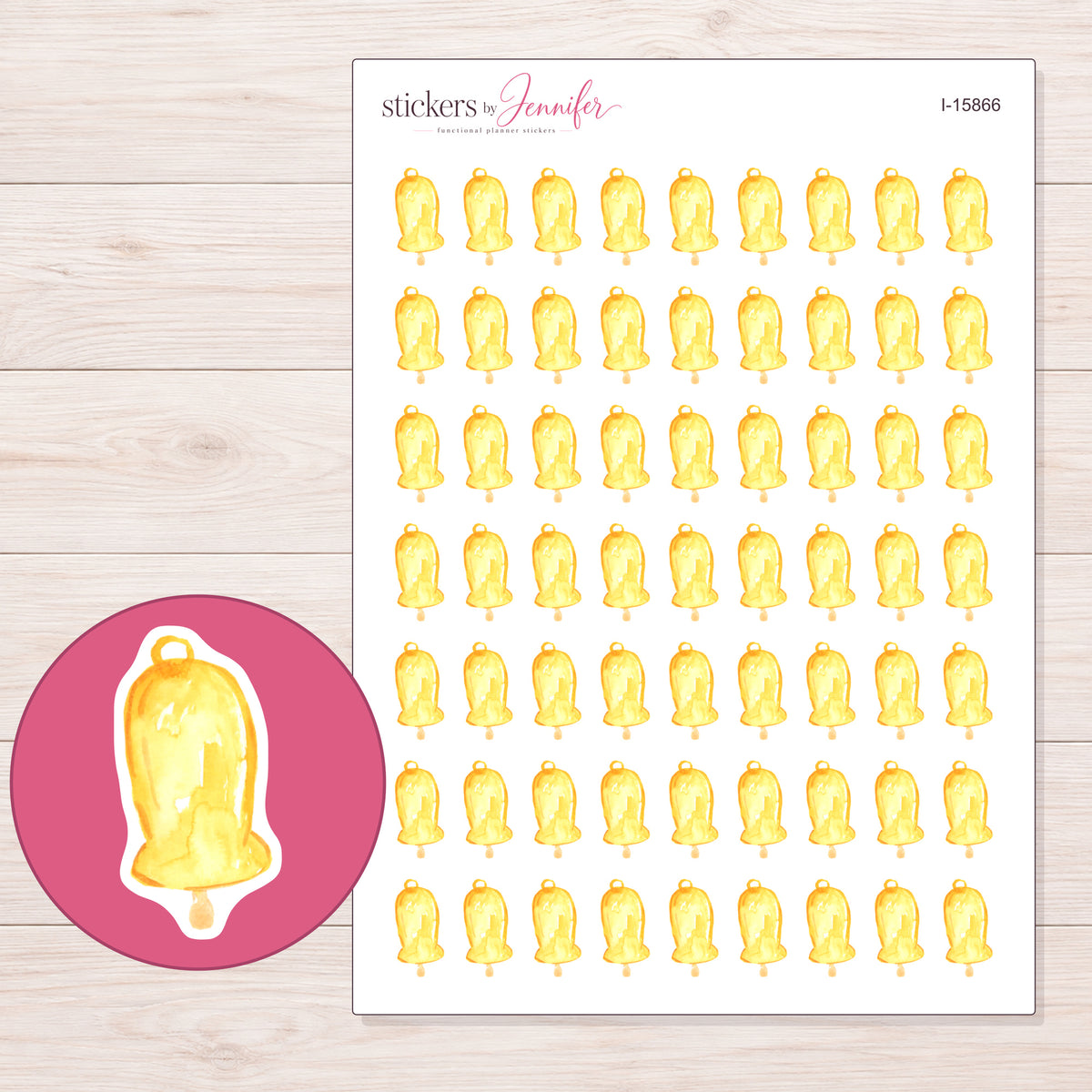I-15866 planner sticker sheet with enlarged sticker detail