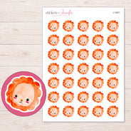 I-15901 planner sticker sheet with enlarged sticker detail