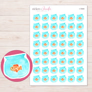 I-15928 planner sticker sheet with enlarged sticker detail