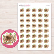 I-16028 planner sticker sheet with enlarged sticker detail