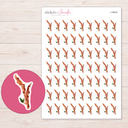 I-16034 planner sticker sheet with enlarged sticker detail