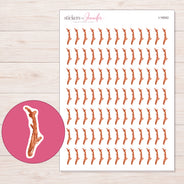 I-16042 planner sticker sheet with enlarged sticker detail