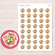 I-16044 planner sticker sheet with enlarged sticker detail