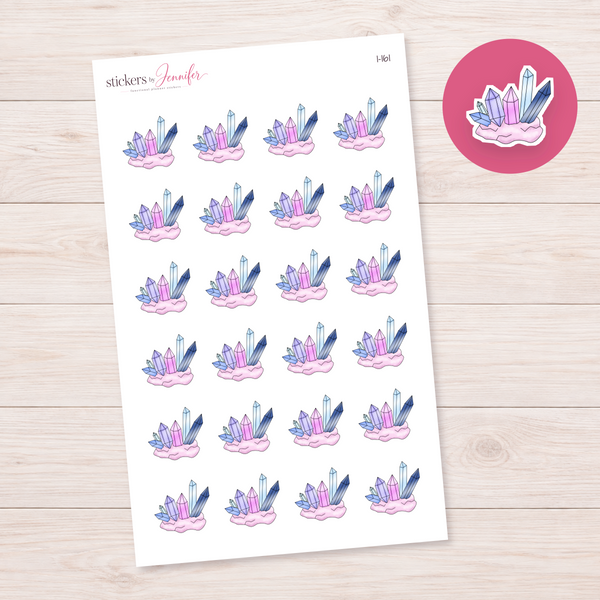 Pastel Crystals Planner Stickers | I-161