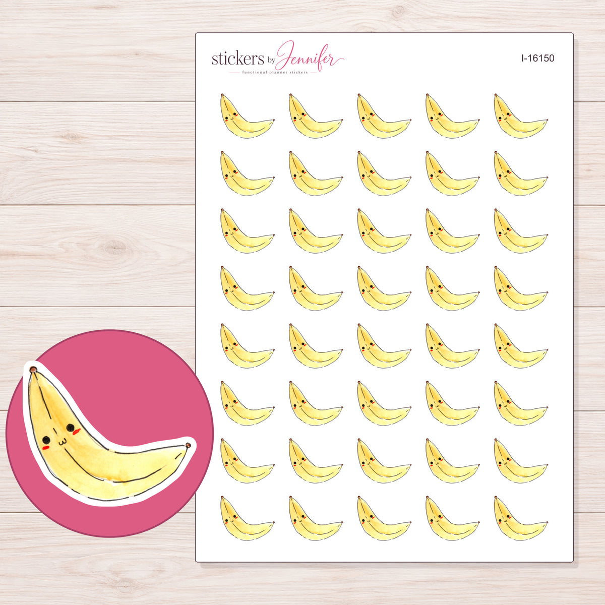 I-16150 planner sticker sheet with enlarged sticker detail