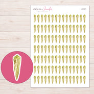I-16161 planner sticker sheet with enlarged sticker detail