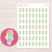 I-16165 planner sticker sheet with enlarged sticker detail