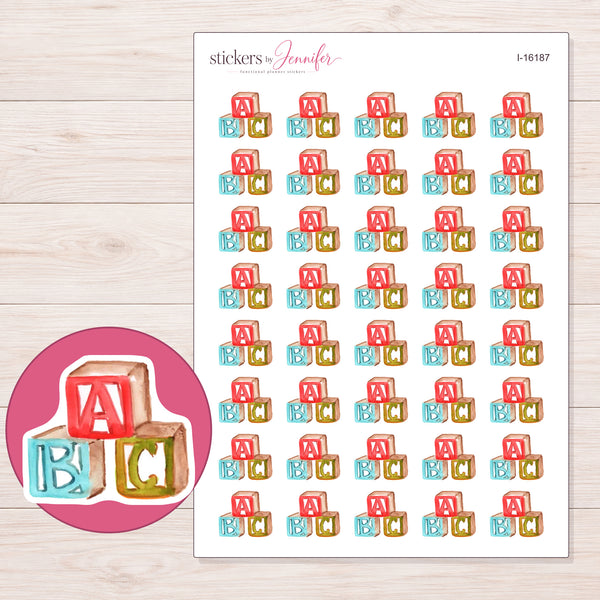 I-16187 planner sticker sheet with enlarged sticker detail