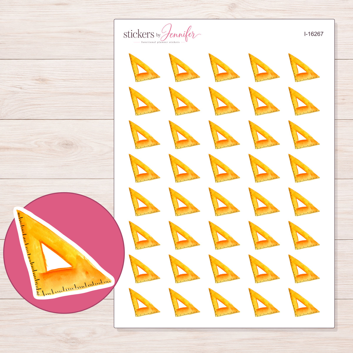 I-16267 planner sticker sheet with enlarged sticker detail