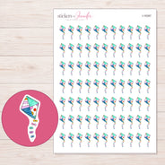 I-16387 planner sticker sheet with enlarged sticker detail
