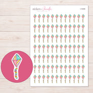 I-16395 planner sticker sheet with enlarged sticker detail