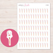 I-16406 planner sticker sheet with enlarged sticker detail