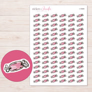 I-16569 planner sticker sheet with enlarged sticker detail