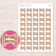 I-16636 planner sticker sheet with enlarged sticker detail