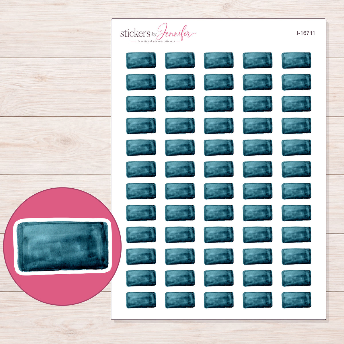 I-16711 planner sticker sheet with enlarged sticker detail