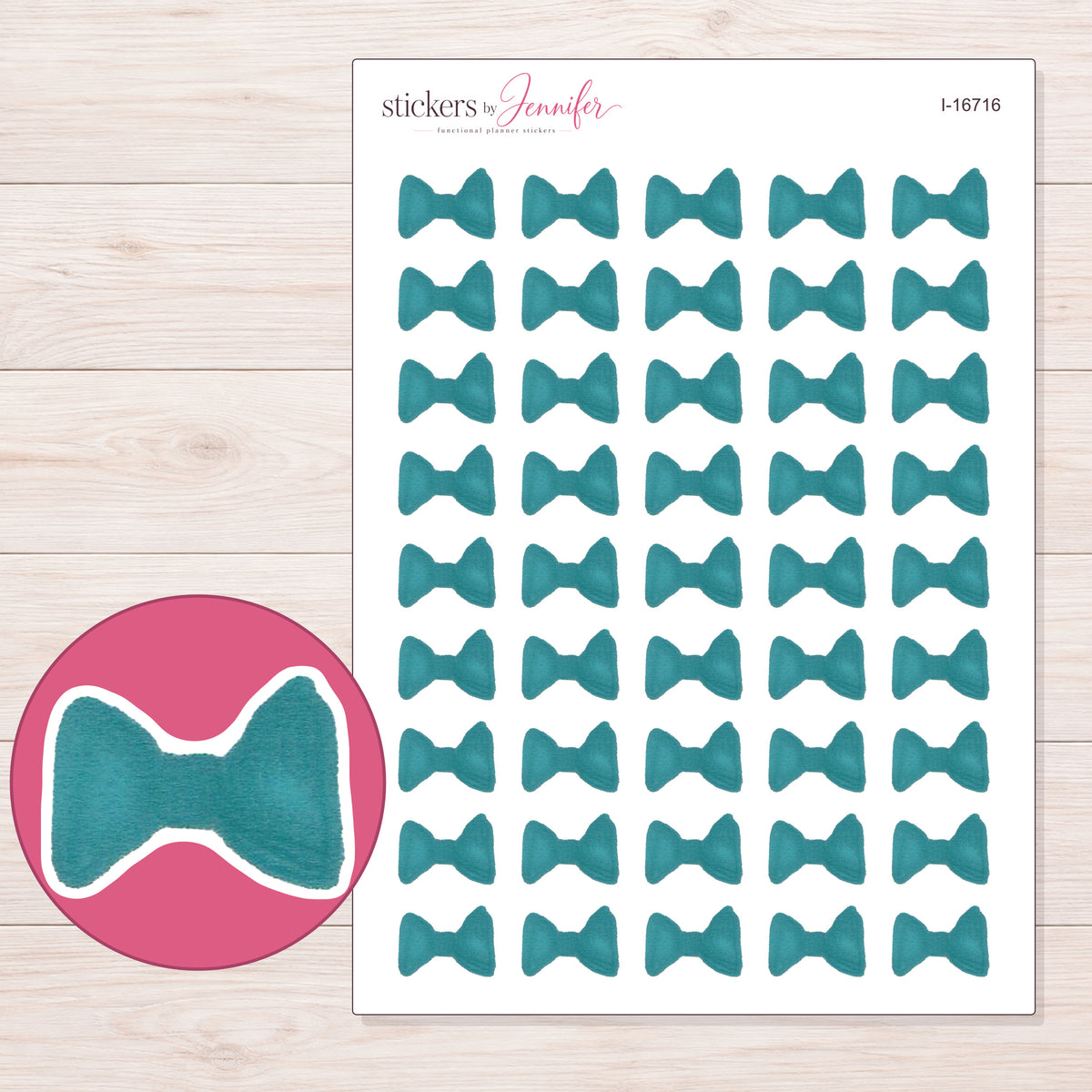 I-16716 planner sticker sheet with enlarged sticker detail