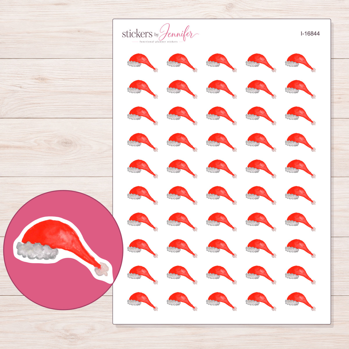 I-16844 planner sticker sheet with enlarged sticker detail