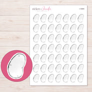 I-16865 planner sticker sheet with enlarged sticker detail
