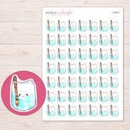 I-16974 planner sticker sheet with enlarged sticker detail