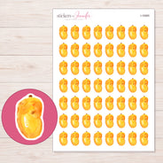 I-16985 planner sticker sheet with enlarged sticker detail