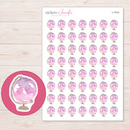 I-17016 planner sticker sheet with enlarged sticker detail