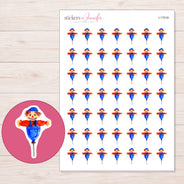 I-17018 planner sticker sheet with enlarged sticker detail