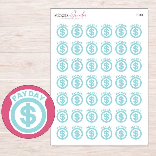I-1704 planner sticker sheet with enlarged sticker detail