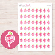 I-17075 planner sticker sheet with enlarged sticker detail