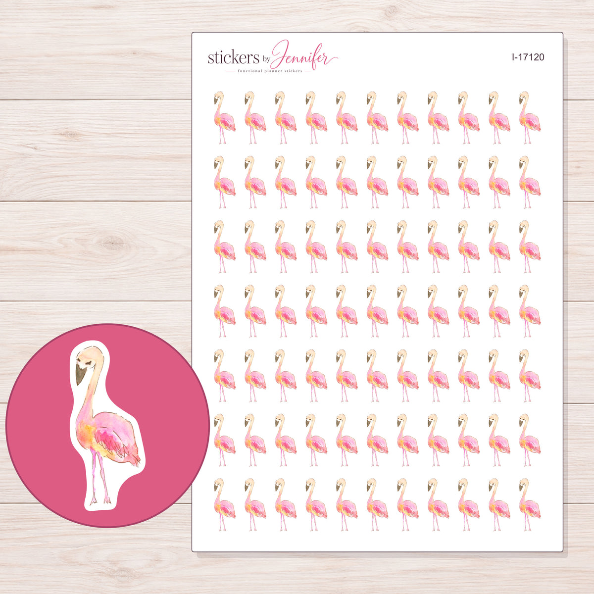 I-17120 planner sticker sheet with enlarged sticker detail