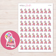 I-17127 planner sticker sheet with enlarged sticker detail
